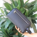 Túi da cầm tay handmade khâu tay thủ công Lano CLTK028 cách điệu