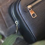 Túi da cầm tay handmade khâu tay thủ công Lano CLTK028 hông túi