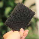 Ví nam dáng đứng da togo Pháp khâu tay thủ công Lano VDNTK032