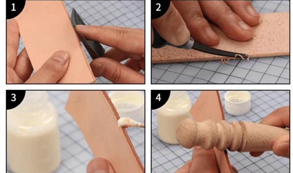 Các bước burnishing cạnh da